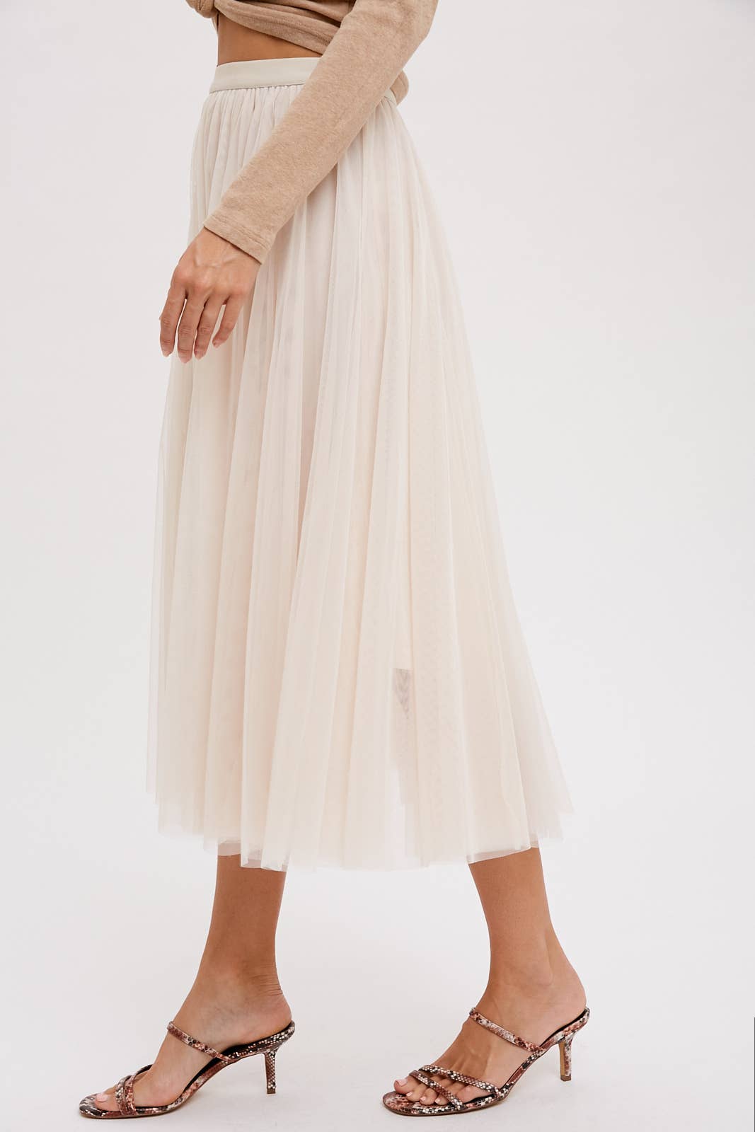 Tulle Midi Skirt