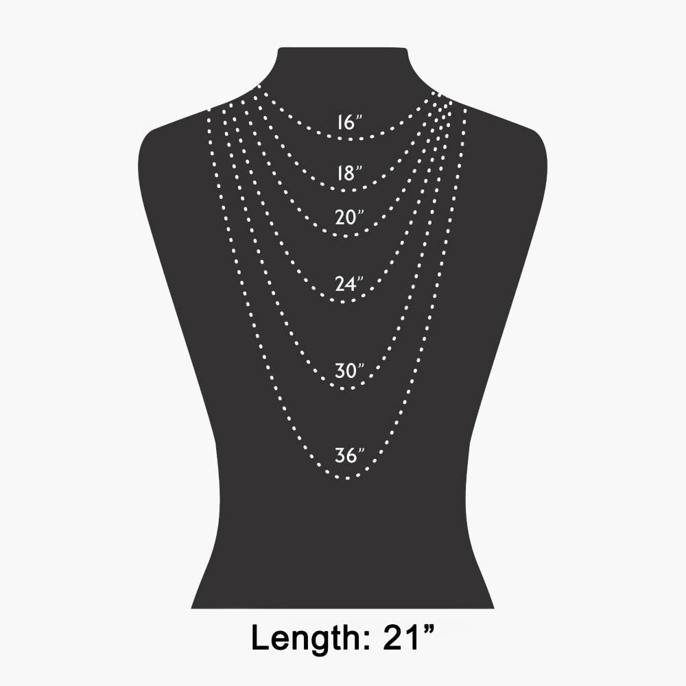 Chain Link Ball Bead Lariat Necklace