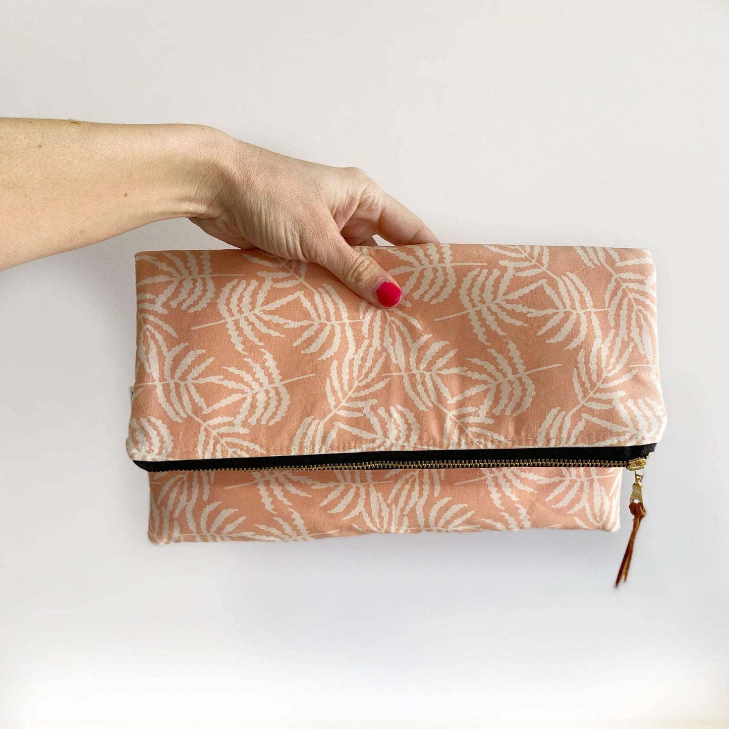 Oversized clutch bag in indybloom boho stripe