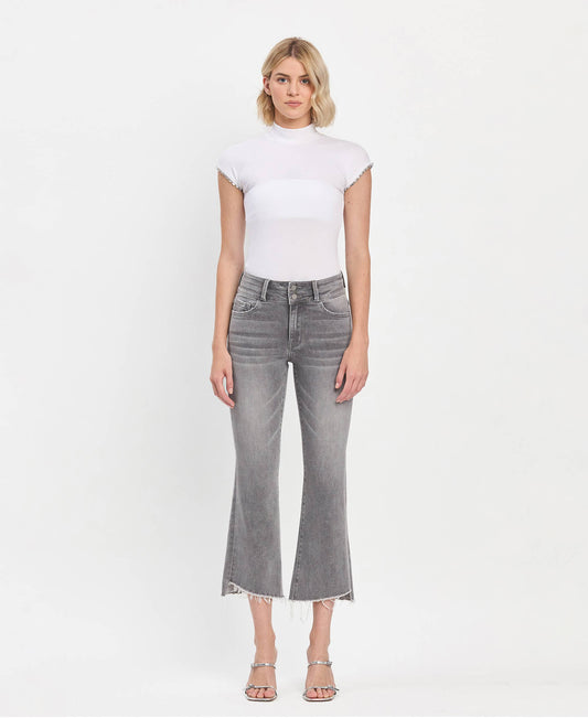 High Rise Bootcut Cropped Jeans