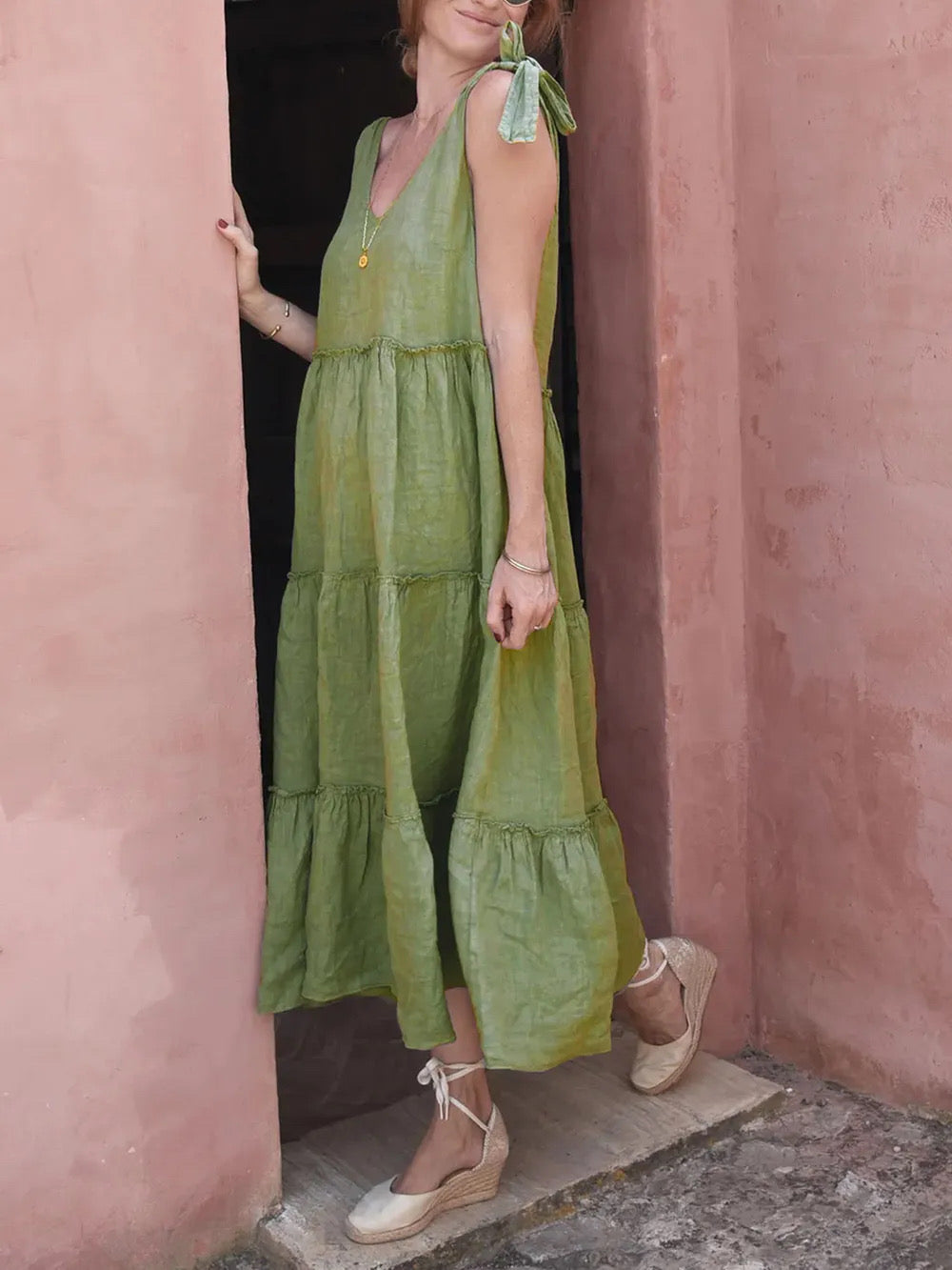 Tiered Frill Sleeveless Dress