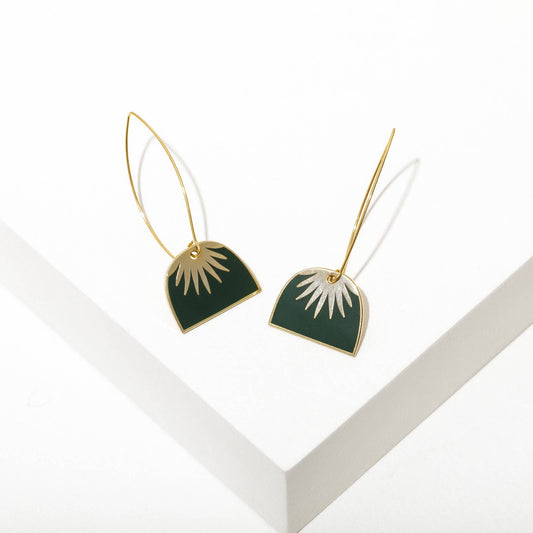 Gold Plate and Enamel Kristen Earrings