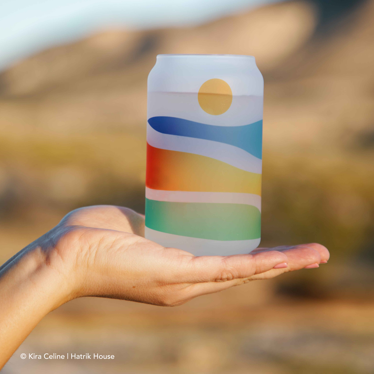 Colorful Mountain Beer Glass - Colorful Glassware