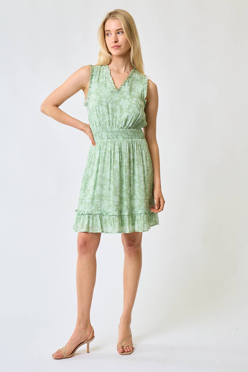 FRILLED FLORAL DRESS