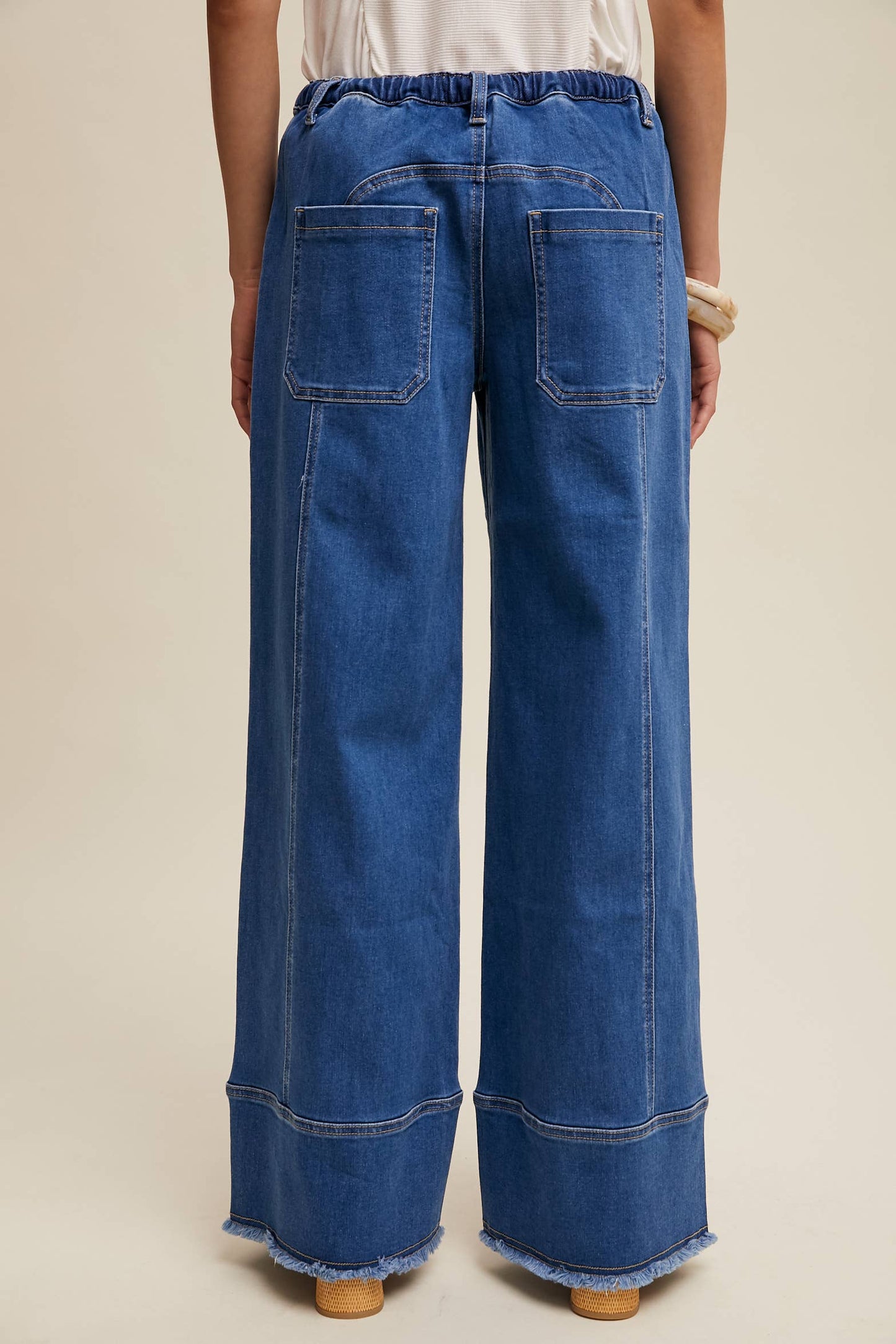 Relaxed Wide-Leg Denim Pants