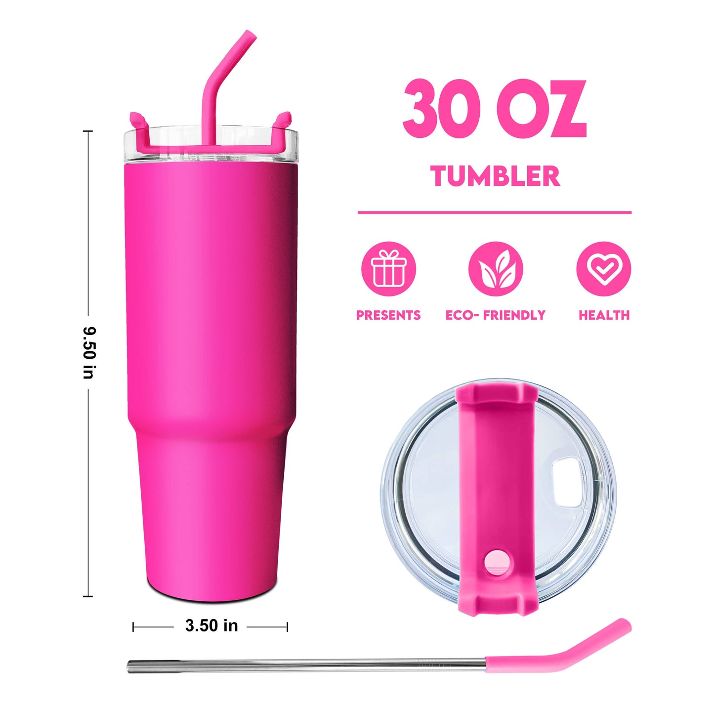 30oz Cup with Straw - Mountain & Tree Design