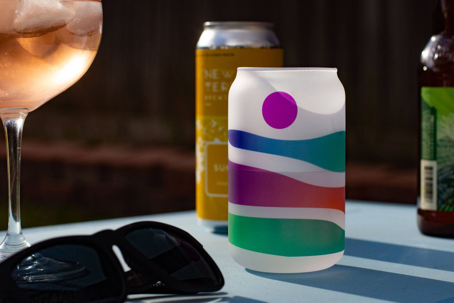 Colorful Mountain Beer Glass - Colorful Glassware