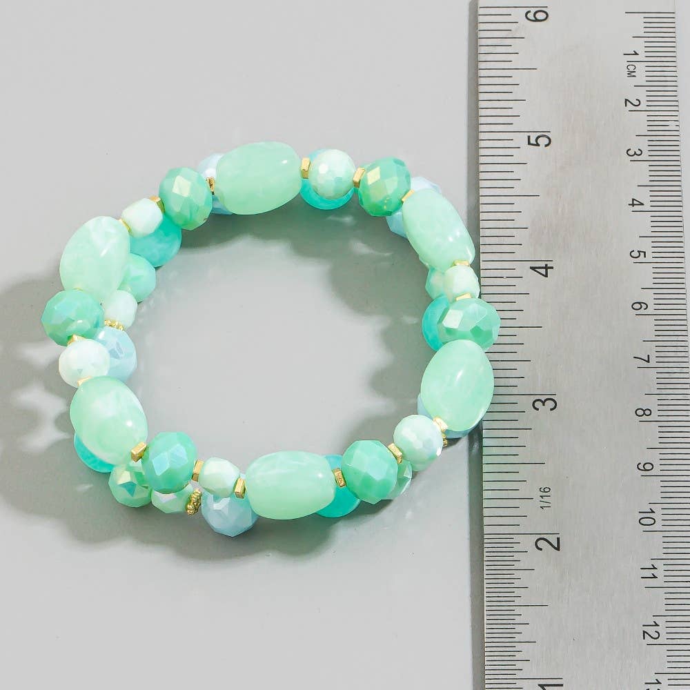 Crystal Bead Stretch Bracelet Set
