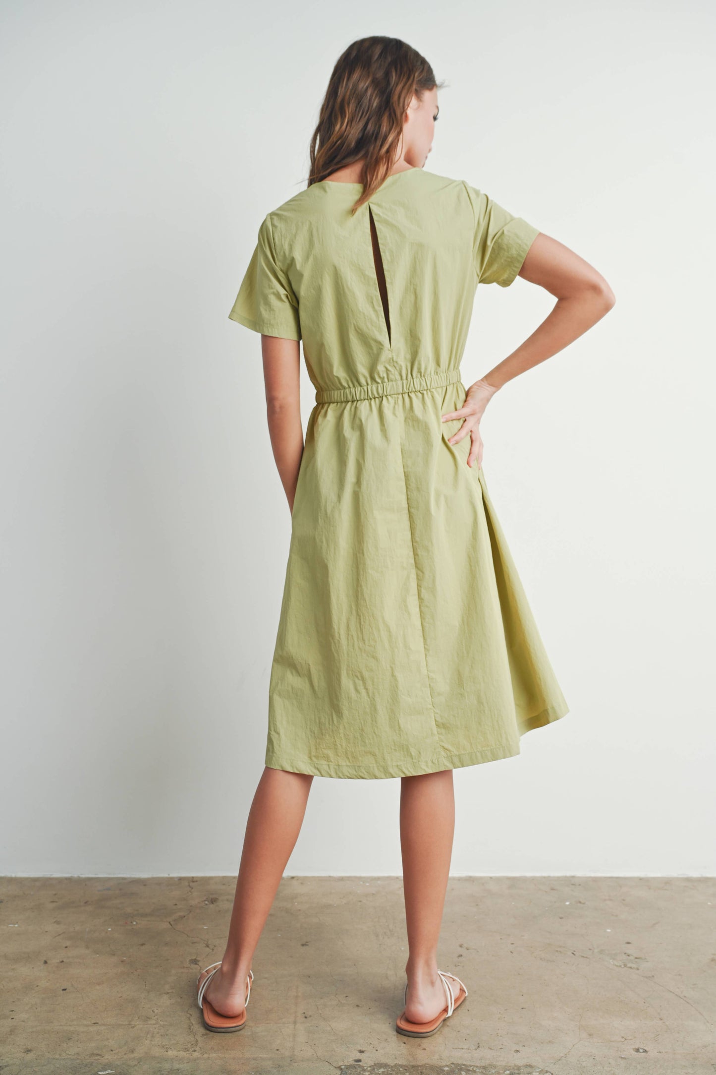 Short Sleeve Fall Midi Dress