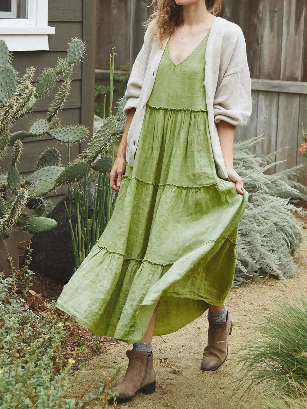 Tiered Frill Sleeveless Dress