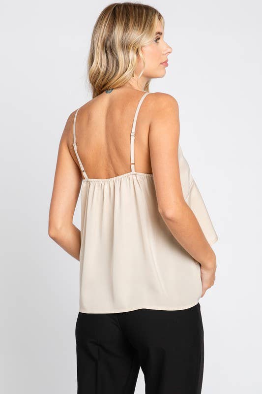 Asymmetrical Ruffle Cami Top