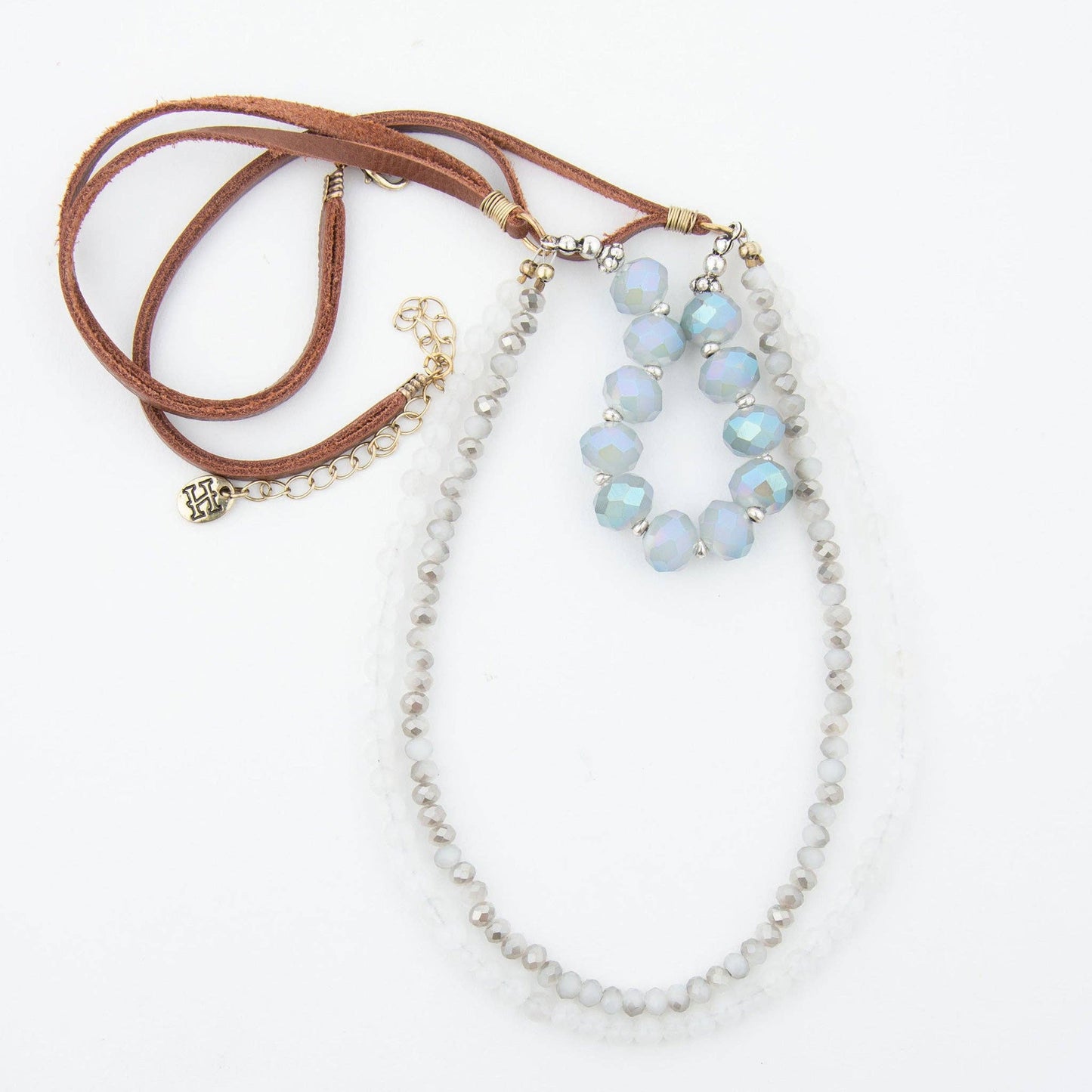 Multi Row Genuine Stone Necklace