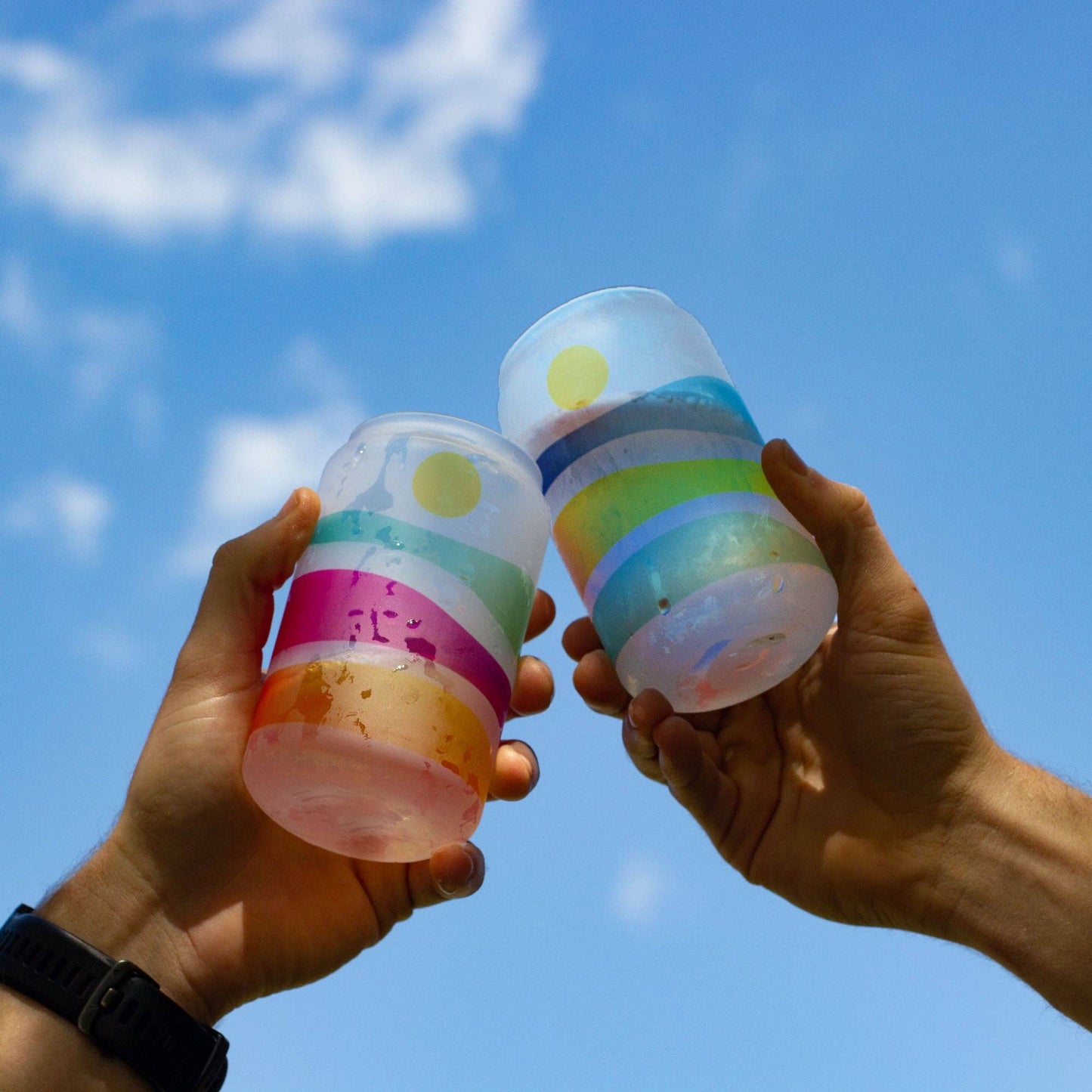 Colorful Mountain Beer Glass - Colorful Glassware