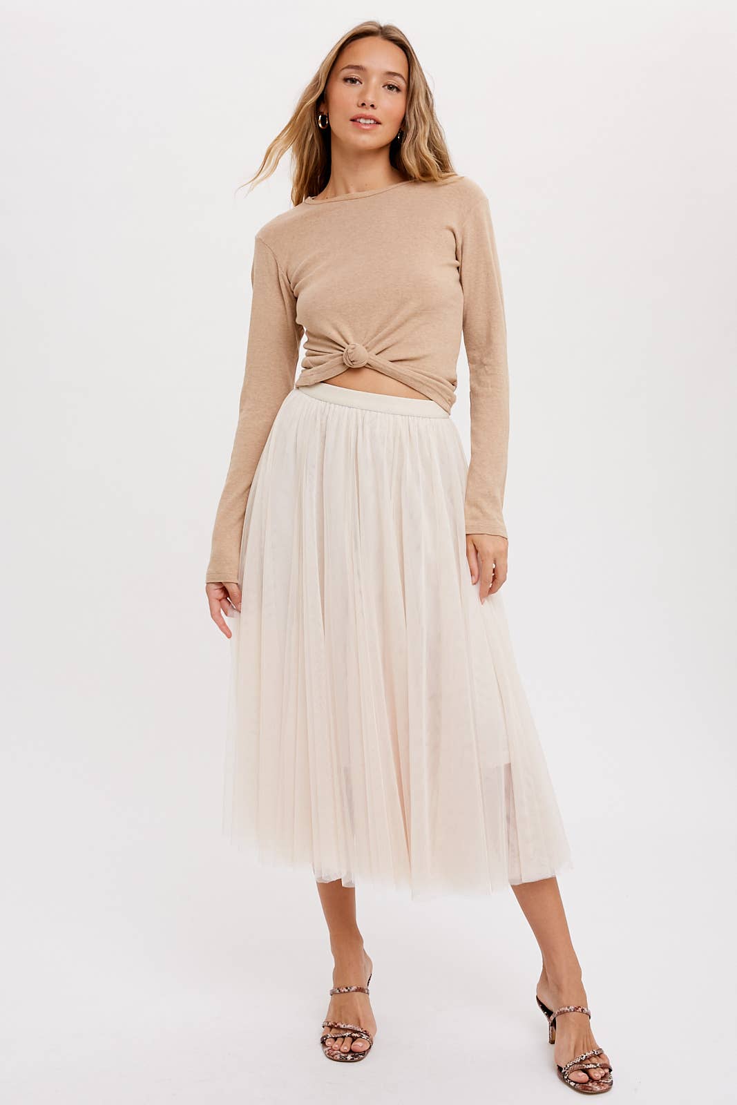 Tulle Midi Skirt