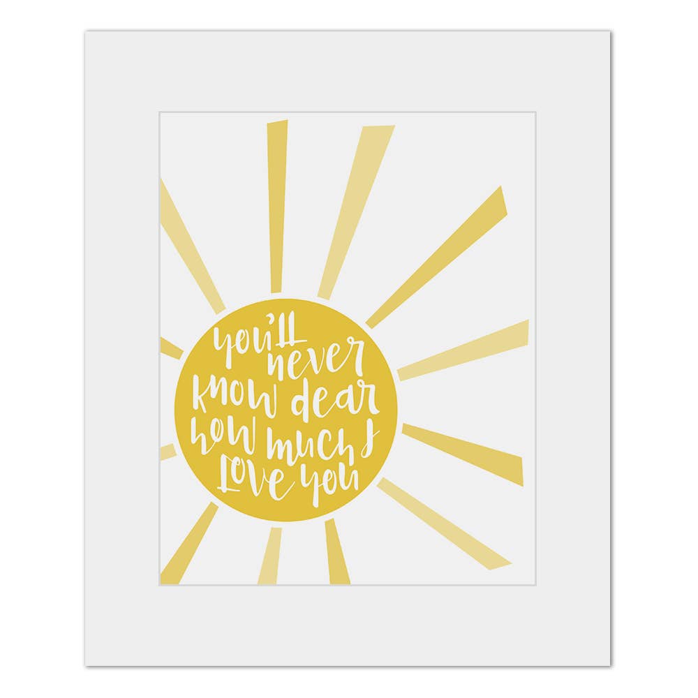 You Are My Sunshine - song lyric art print music poster