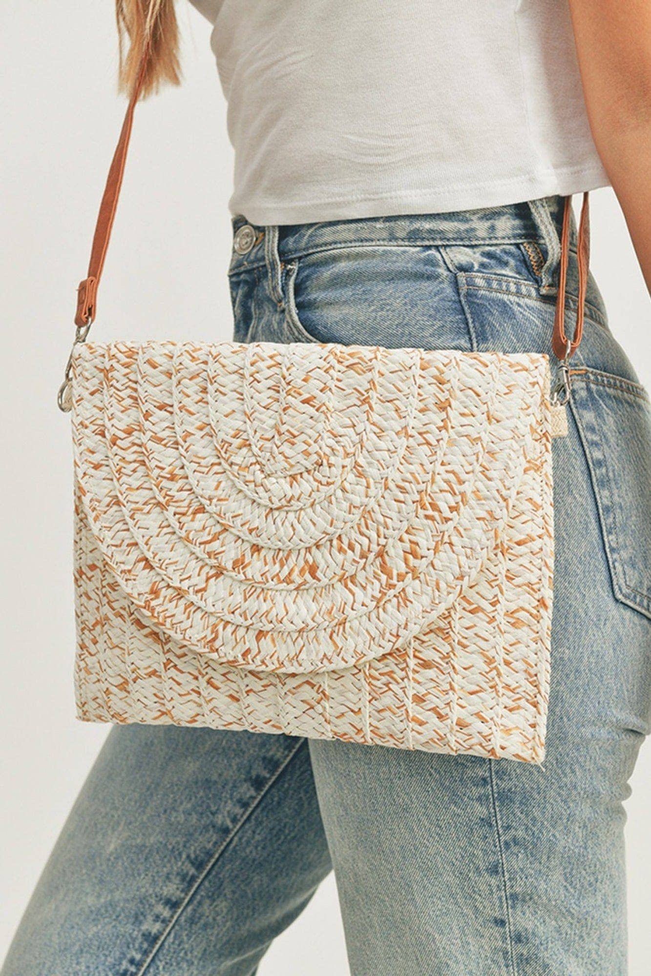 Straw Clutch/Crossbody Bag