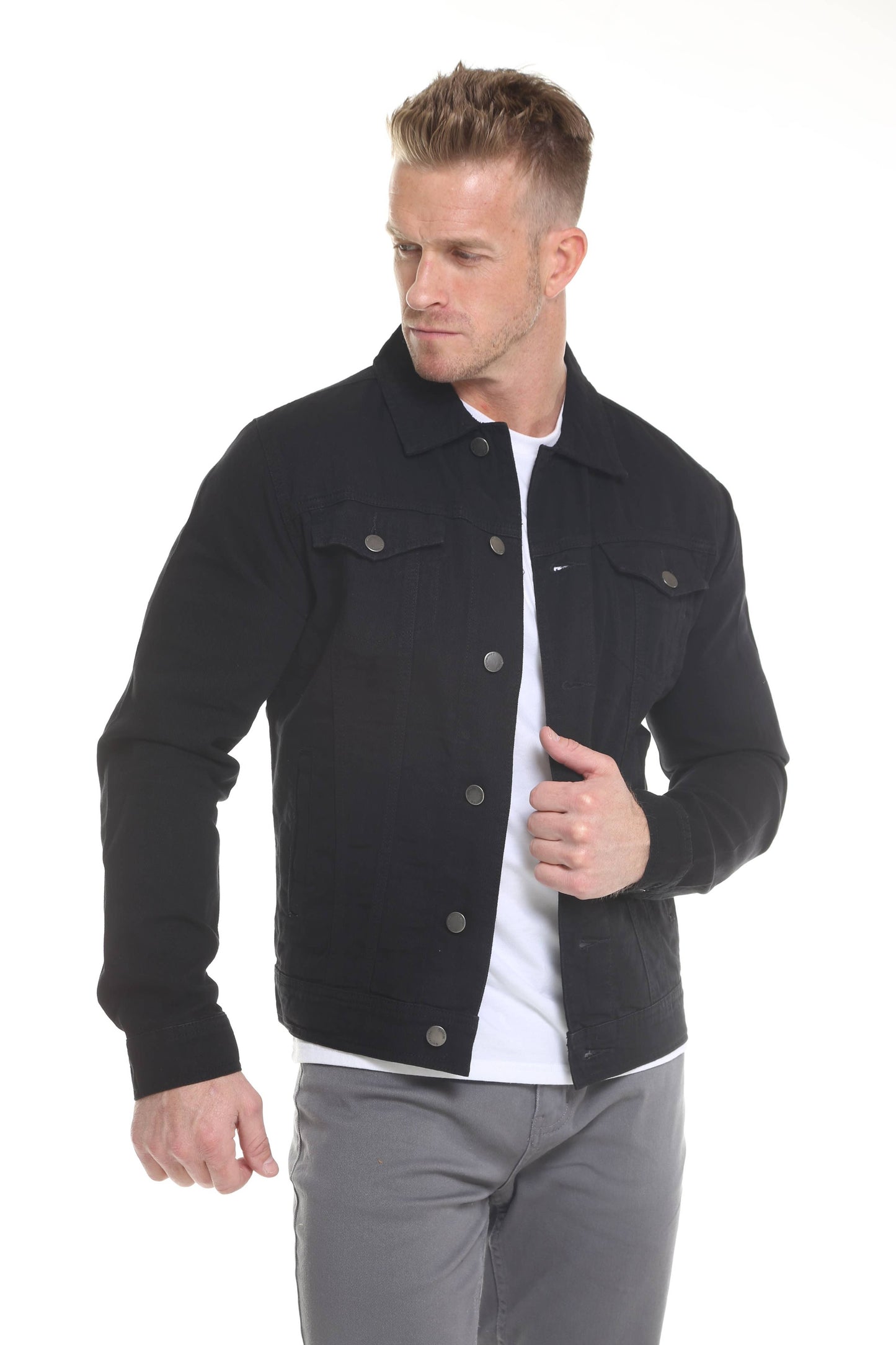 Black Men's Denim Jacket