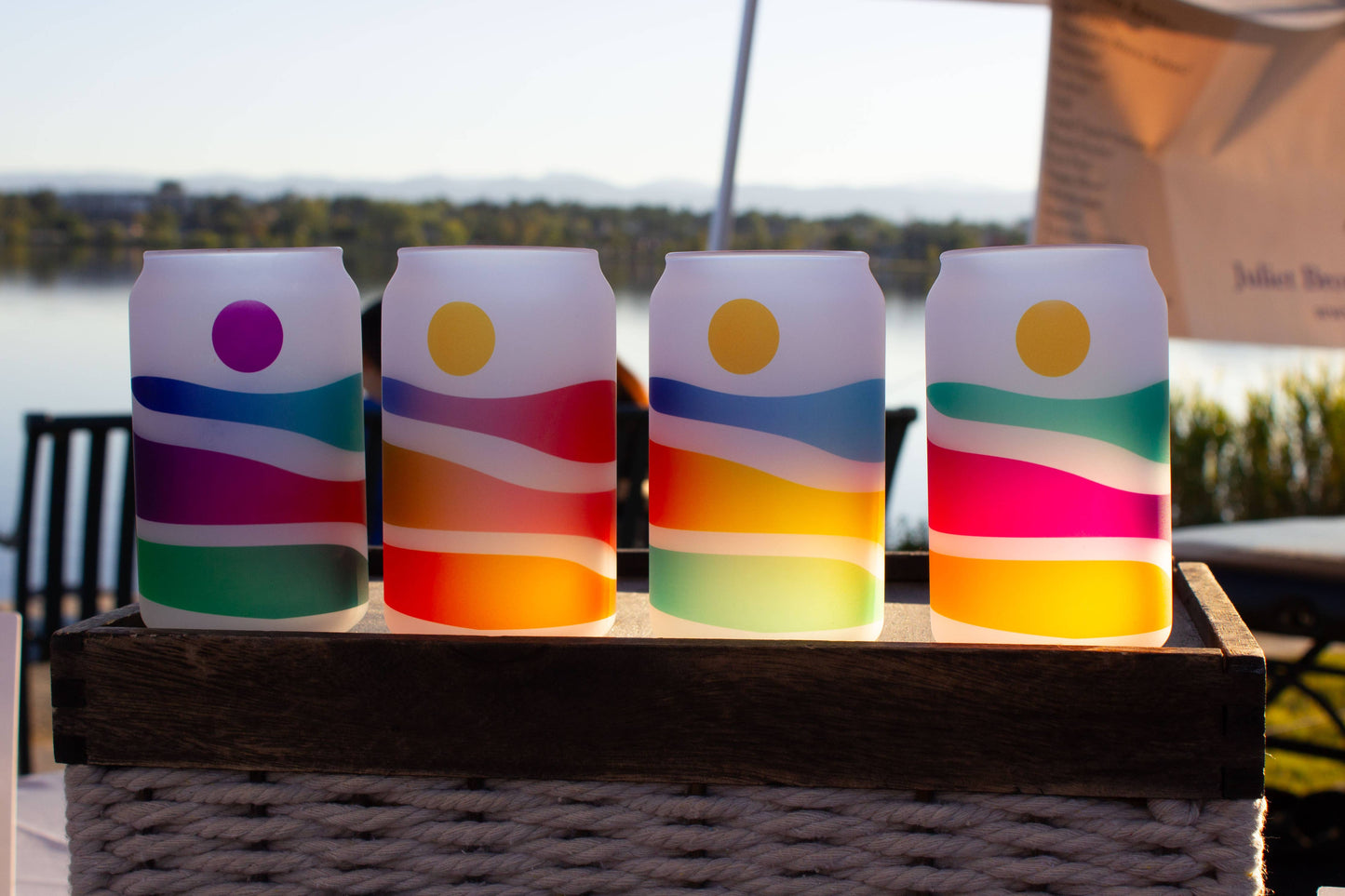 Colorful Mountain Beer Glass - Colorful Glassware