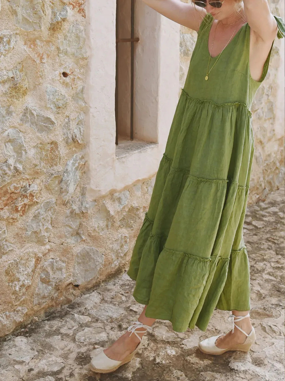 Tiered Frill Sleeveless Dress