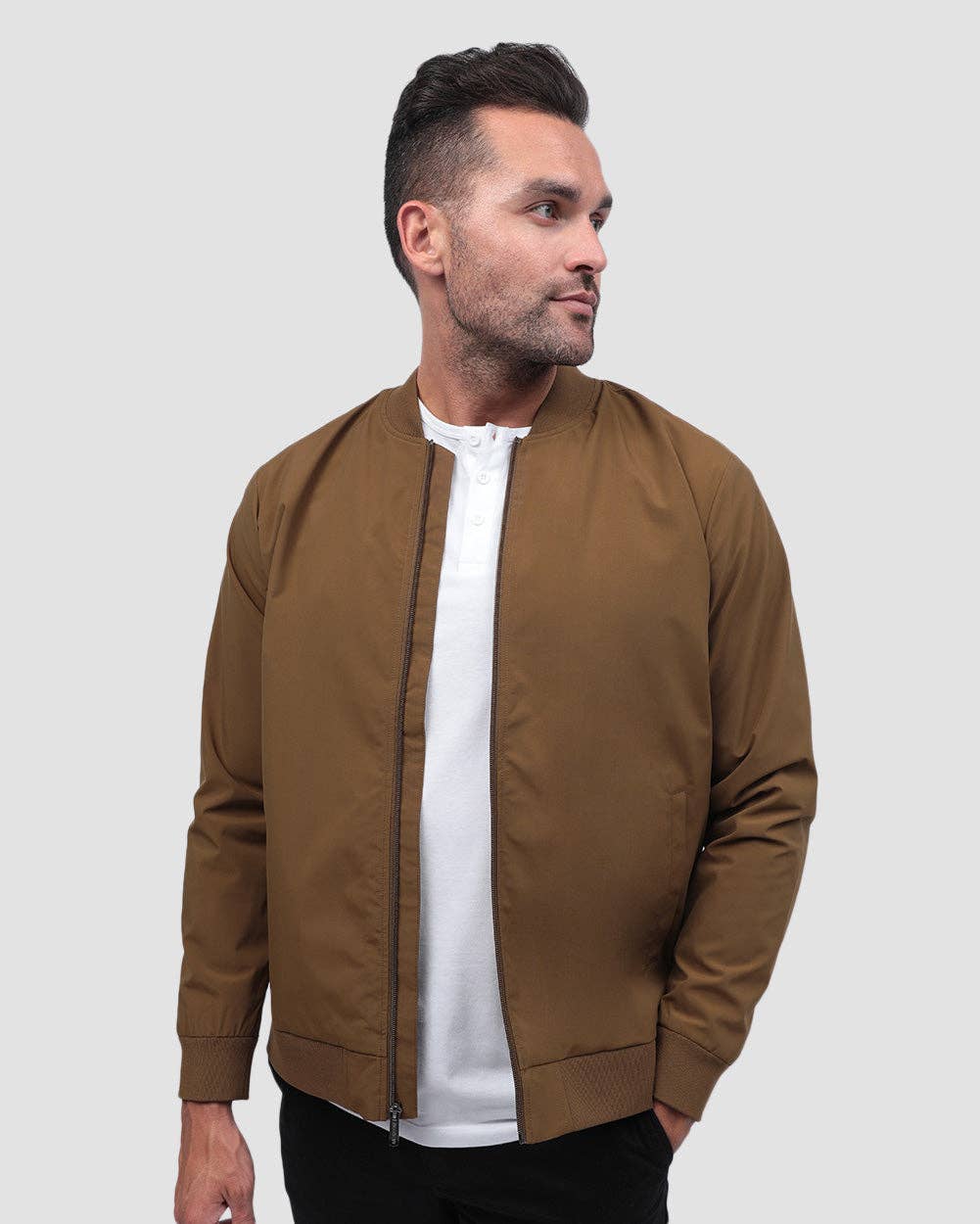 Men's Lightweight Bomber Jacket for Casual Wear