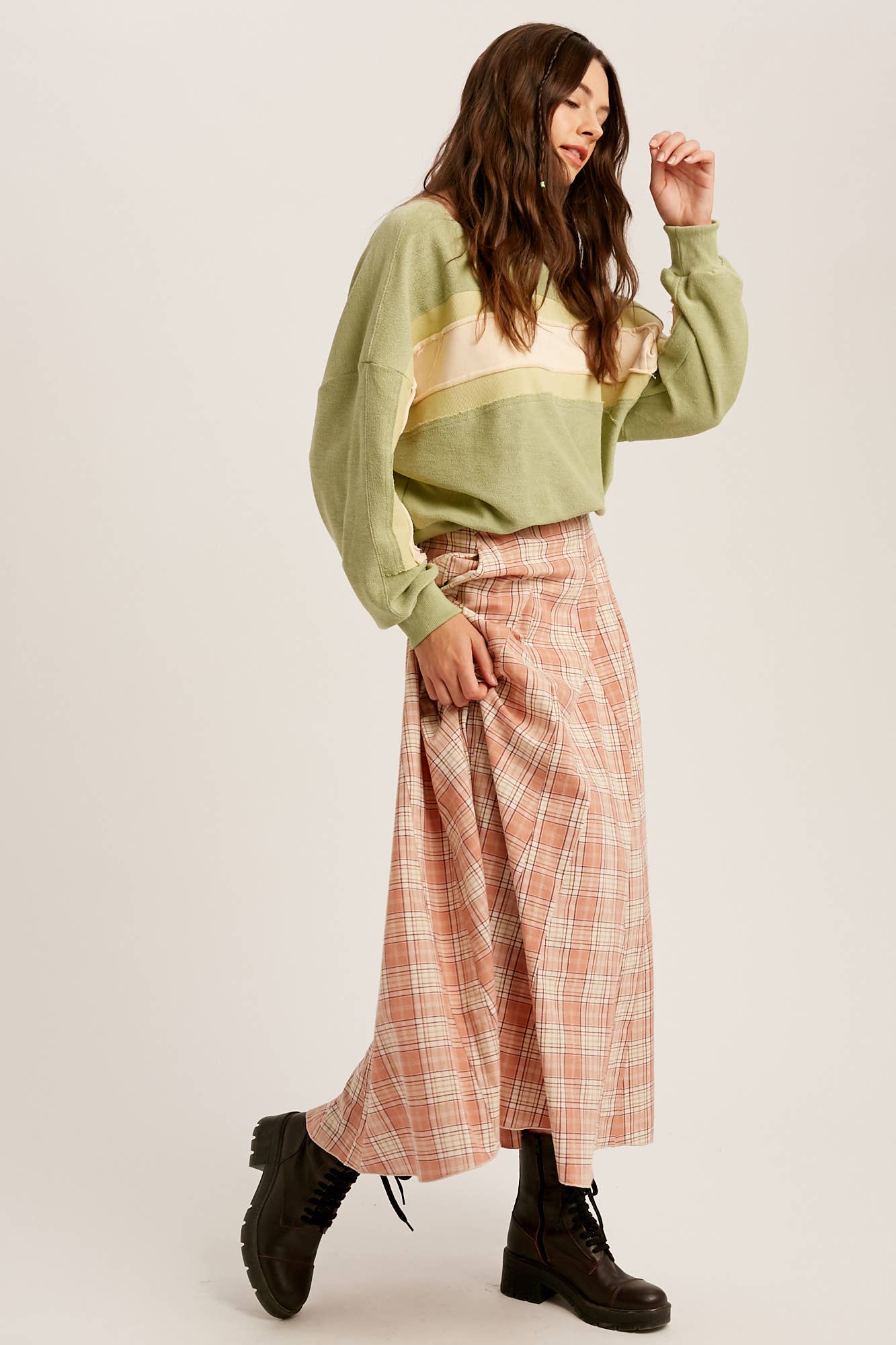 Colorblock Striped Knit Pullover