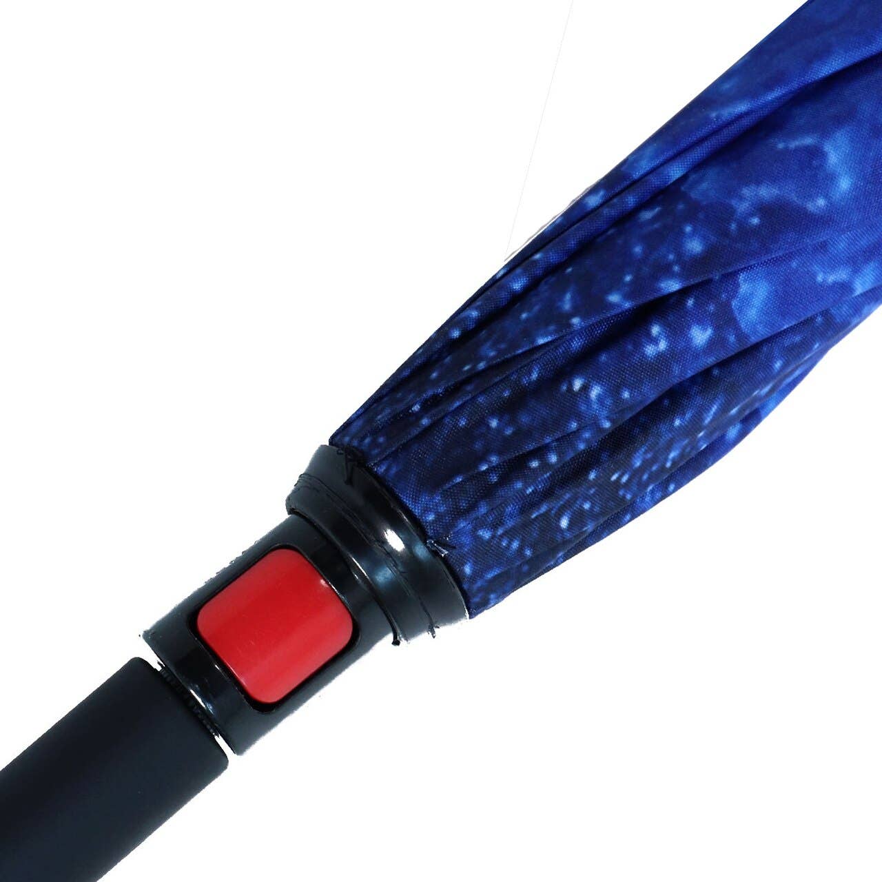 Deep Blue Flower Double Layer Inverted Umbrella