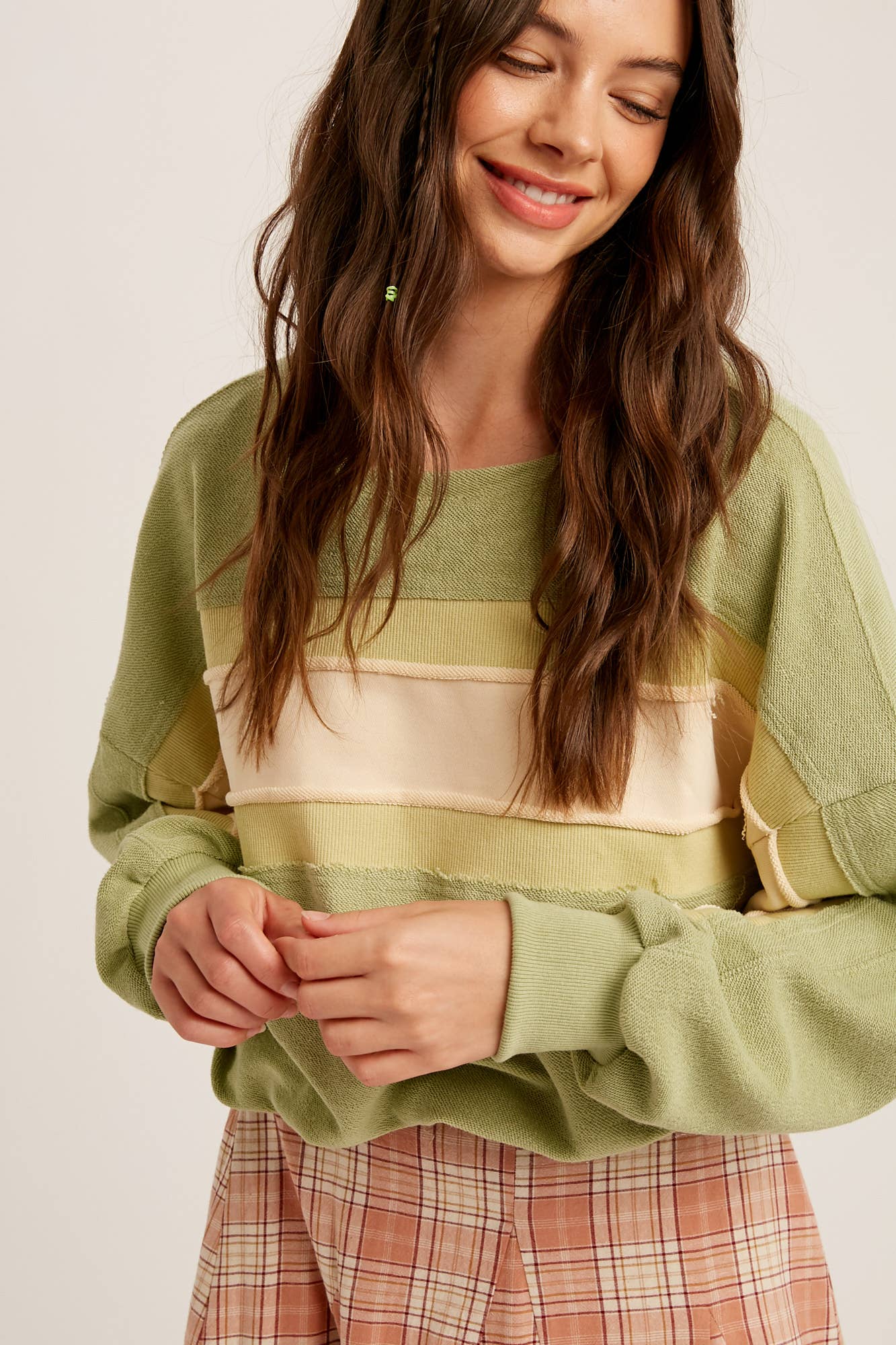 Colorblock Striped Knit Pullover