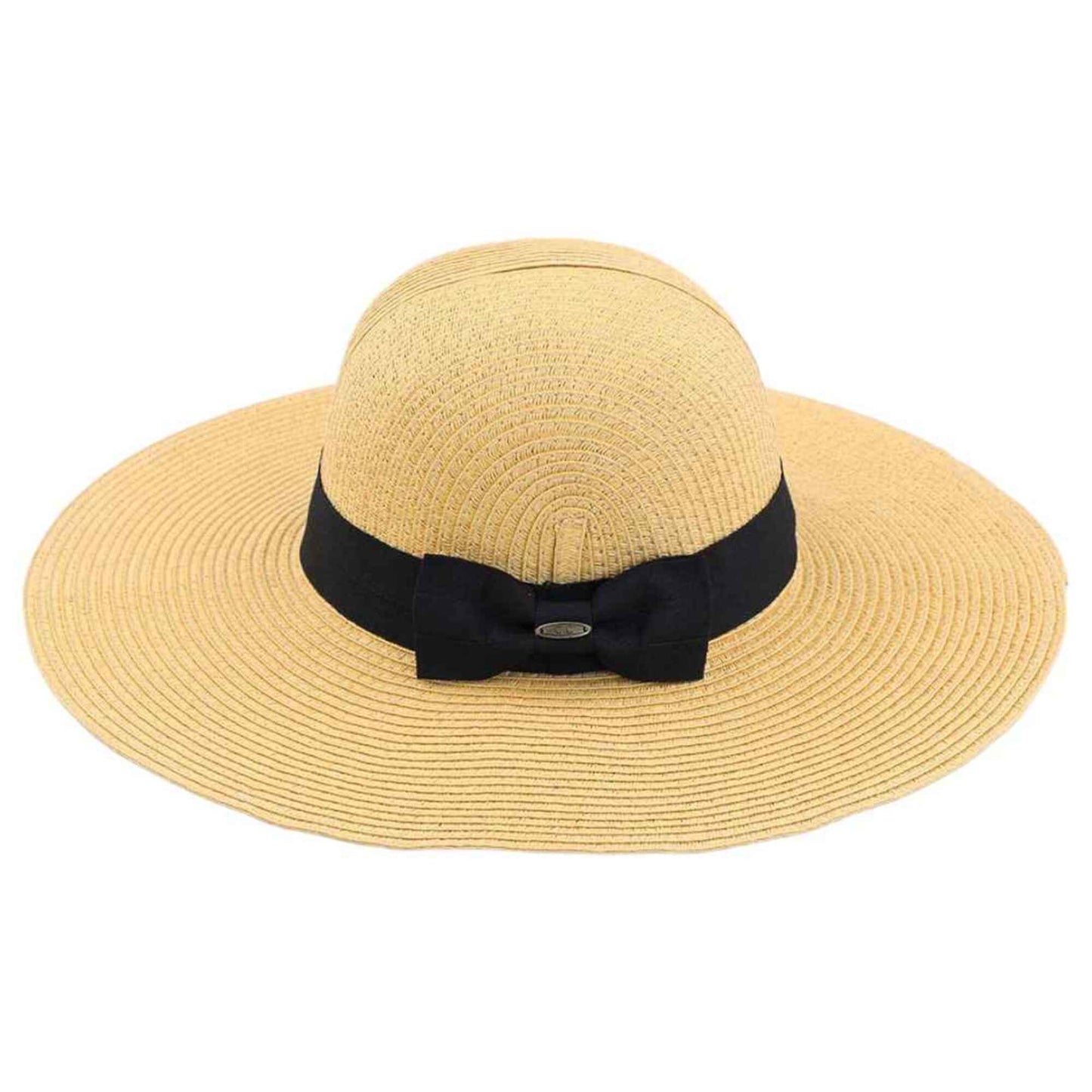 Foldable Straw Sun Hat With Detachable Bow