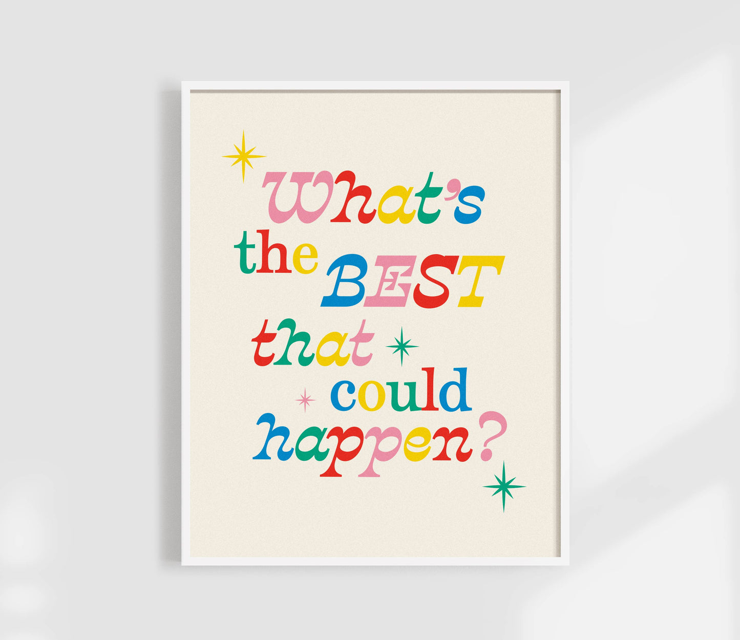 What's The Best That Could Happen? Print | Positive wall art