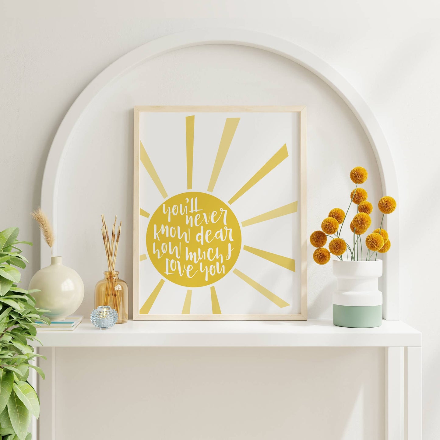 You Are My Sunshine - song lyric art print music poster