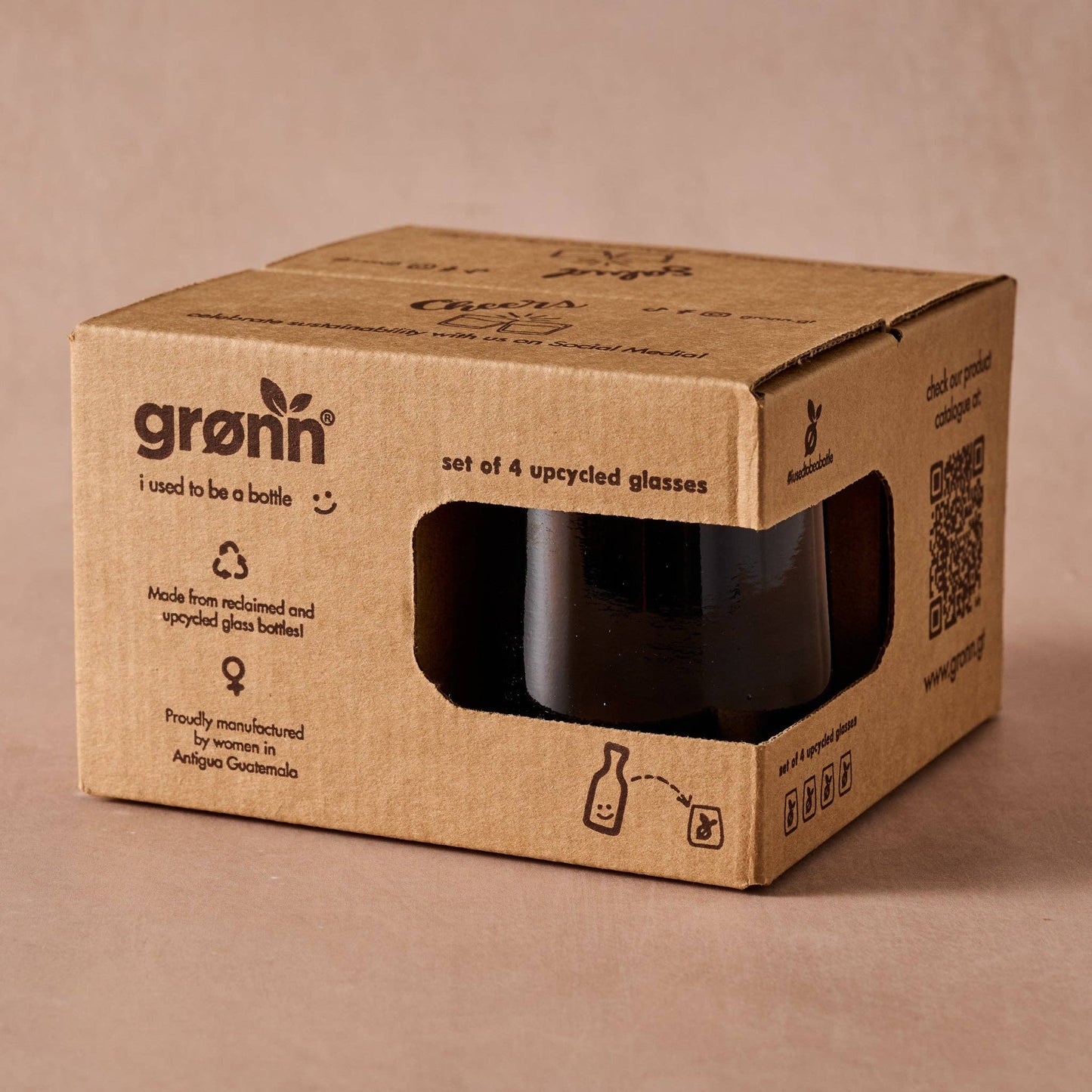 Gronn Upcycled Tumbler Set - 8 Oz Amber