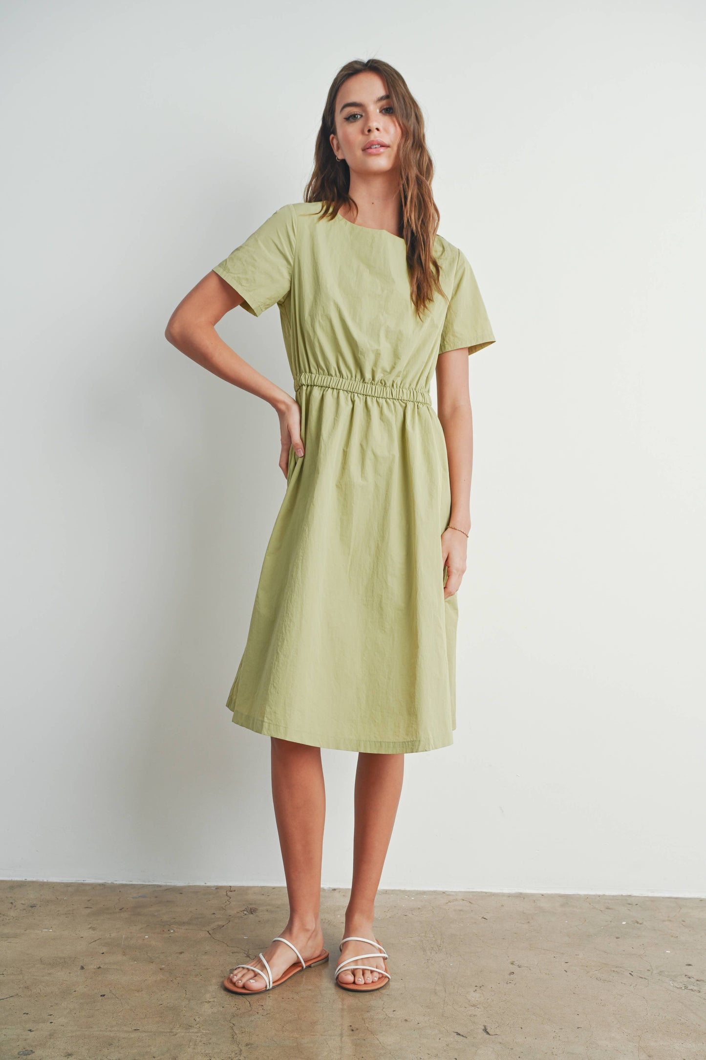 Short Sleeve Fall Midi Dress