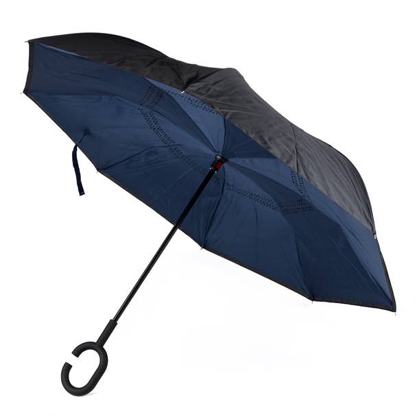 Solid Color Double Layer Inverted Umbrella