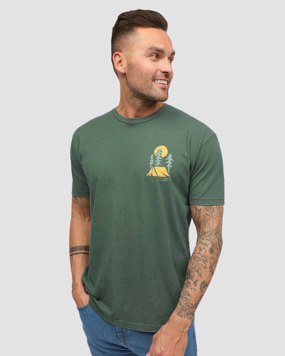 Men's Graphic Tee - Vintage T-Shirt (Evergreen)