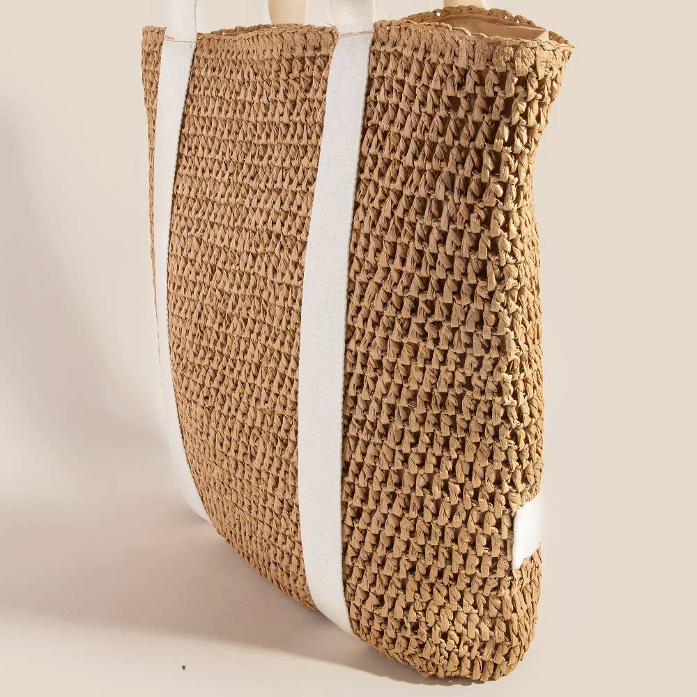 Straw Braided Hat Holder Tote Bag