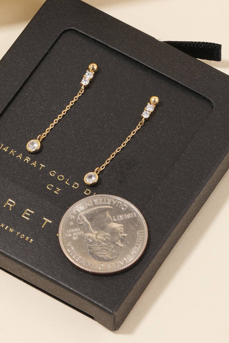 Secret Box Chain Charm Dangle Earrings