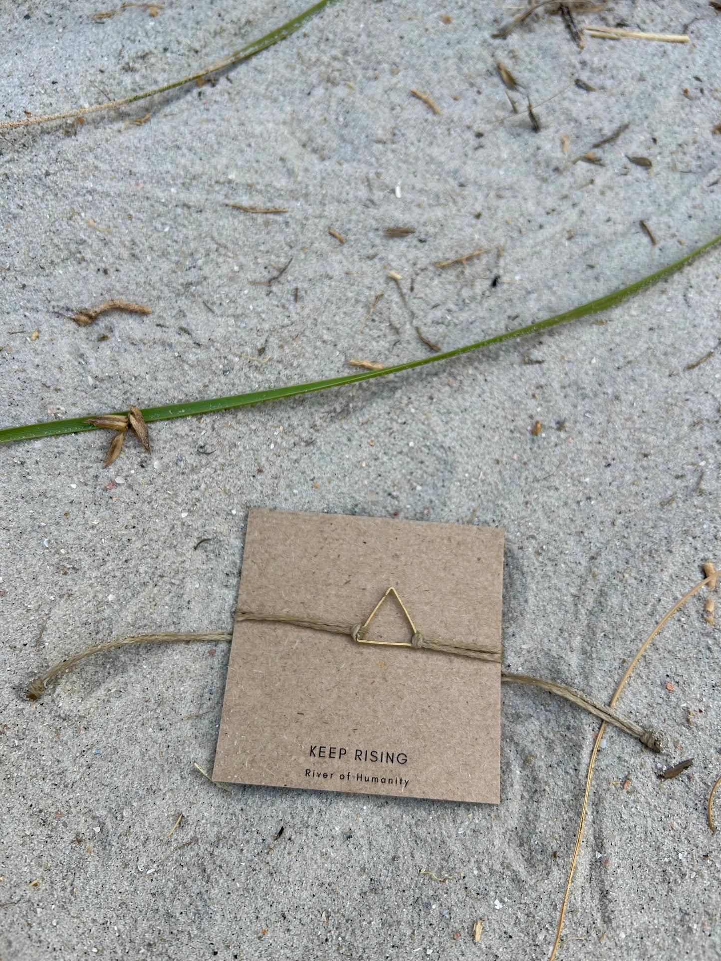 Dainty Raw Brass Triangle Adjustable Bracelet