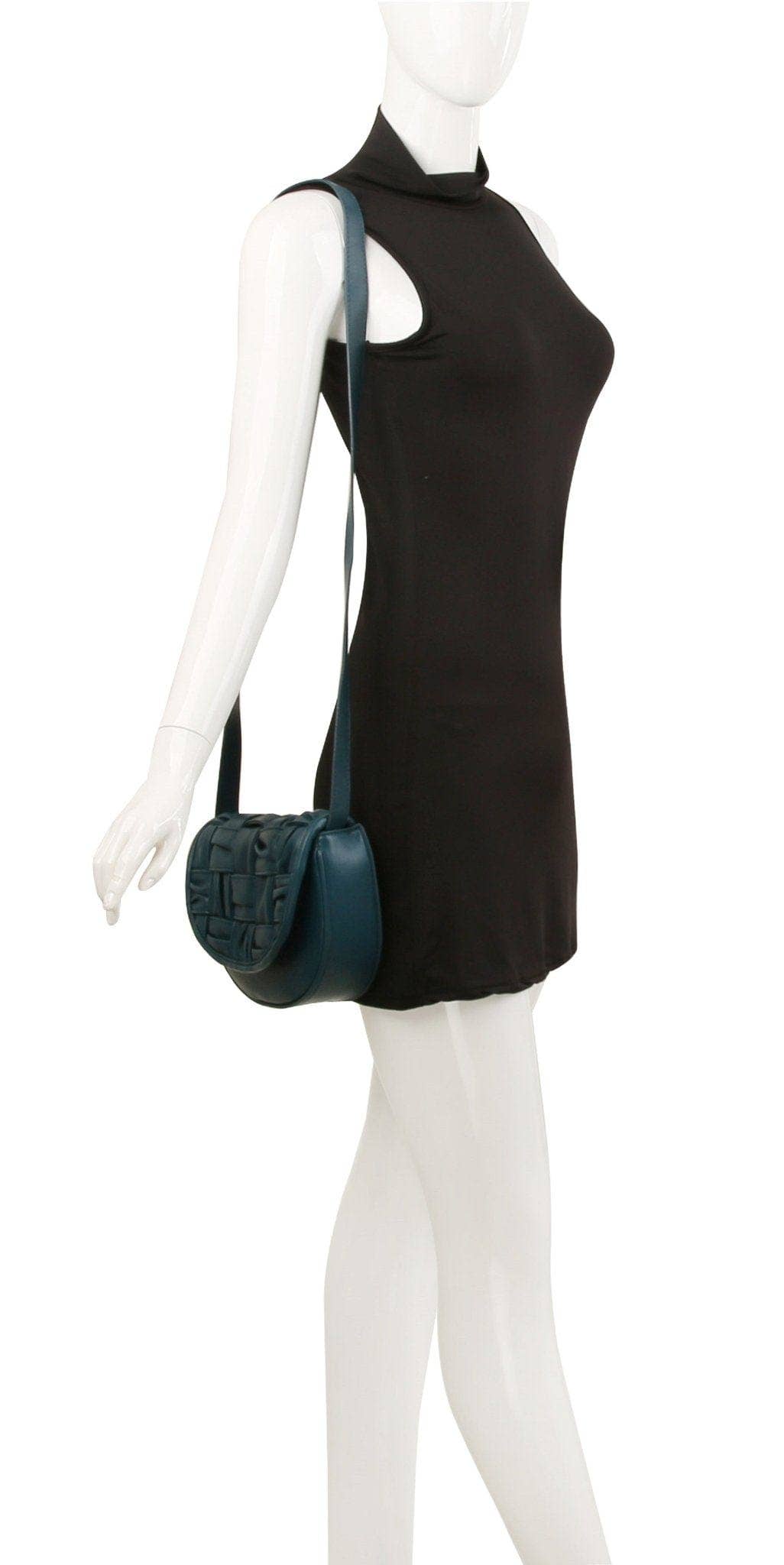 Woven Leather Women's Crossbody Bag