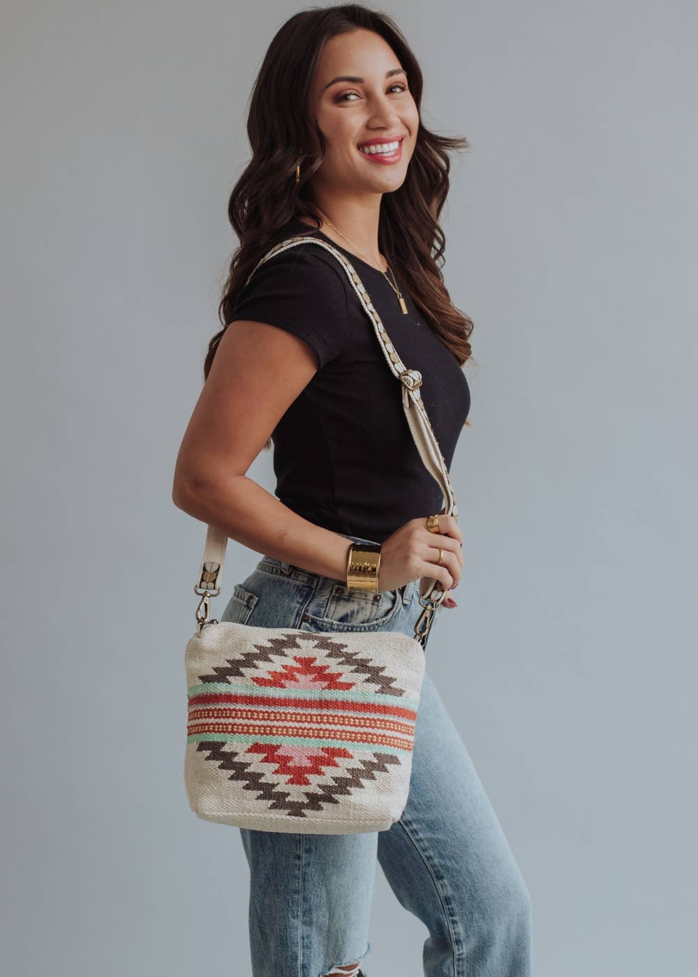 Red Aztec Crossbody