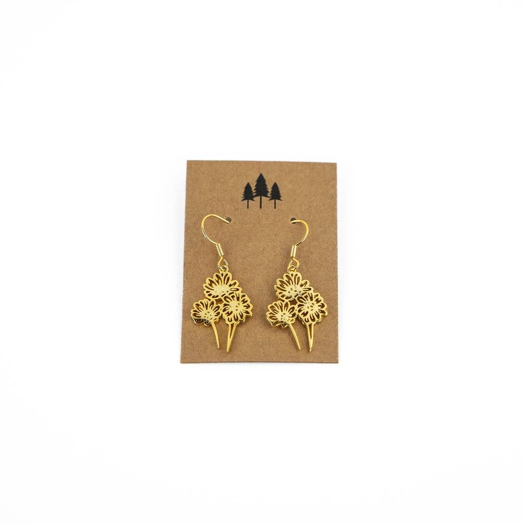 Daisy Earrings - Gold