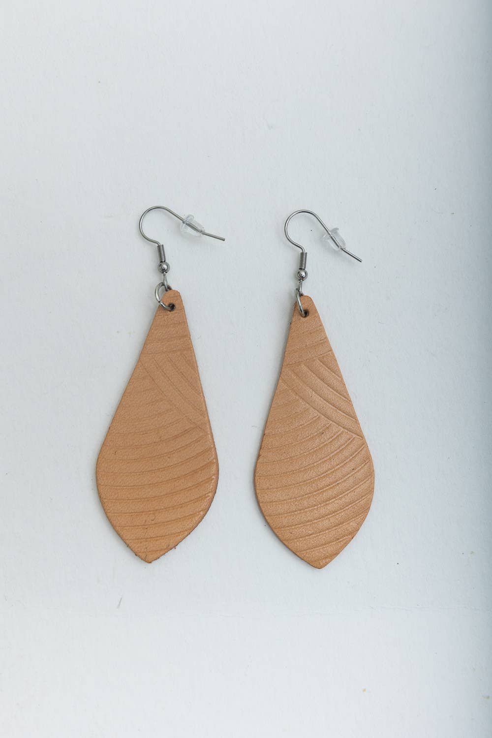 Teardrop Leather Earrings