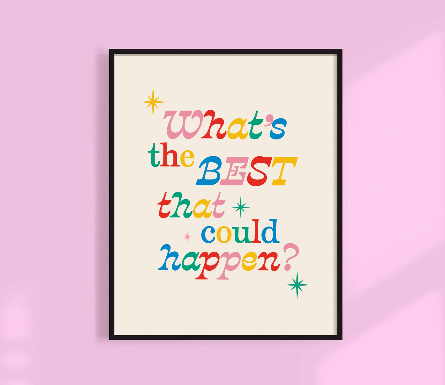 What's The Best That Could Happen? Print | Positive wall art