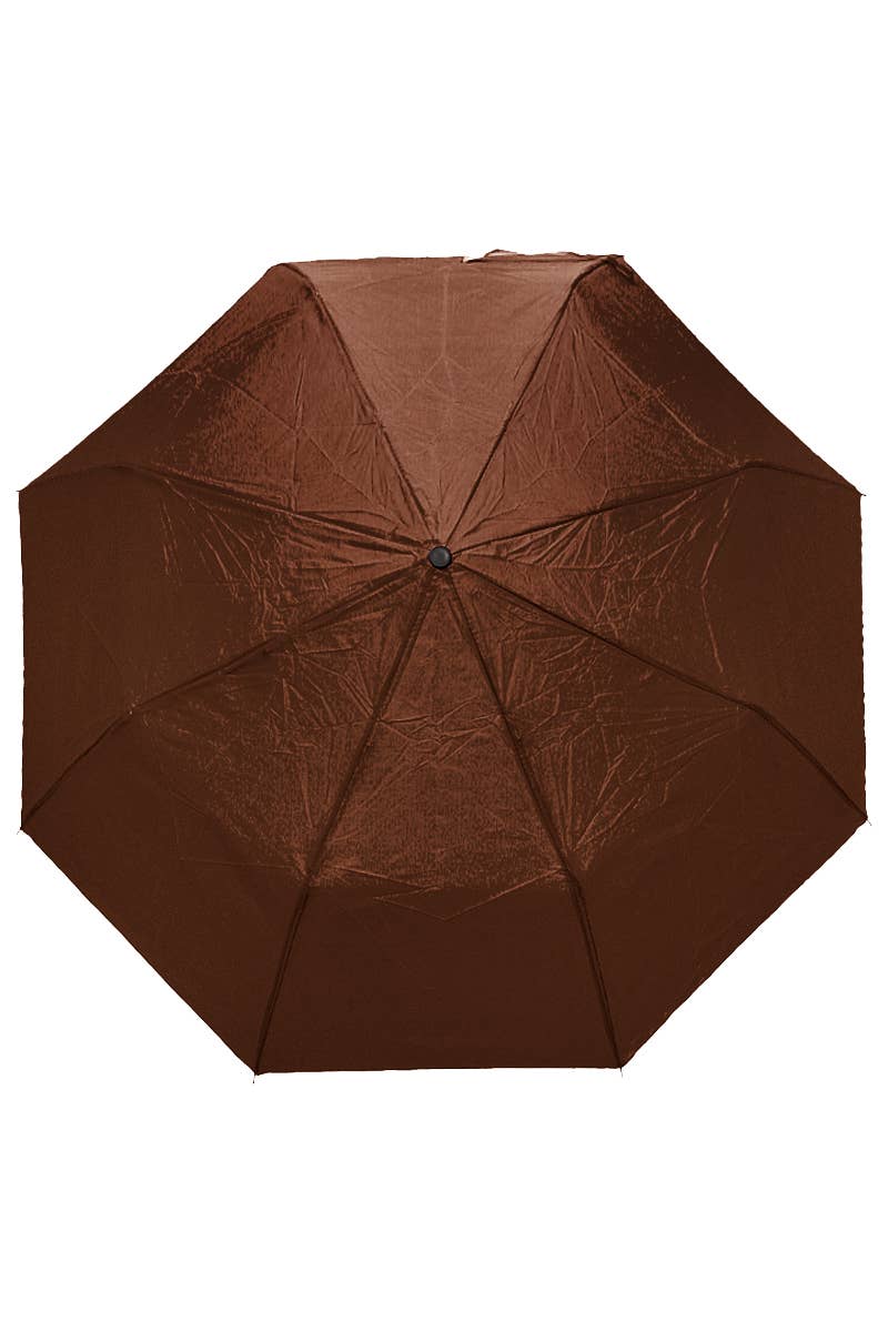 Solid 8-Panel 3-Fold Manual Compact Umbrella