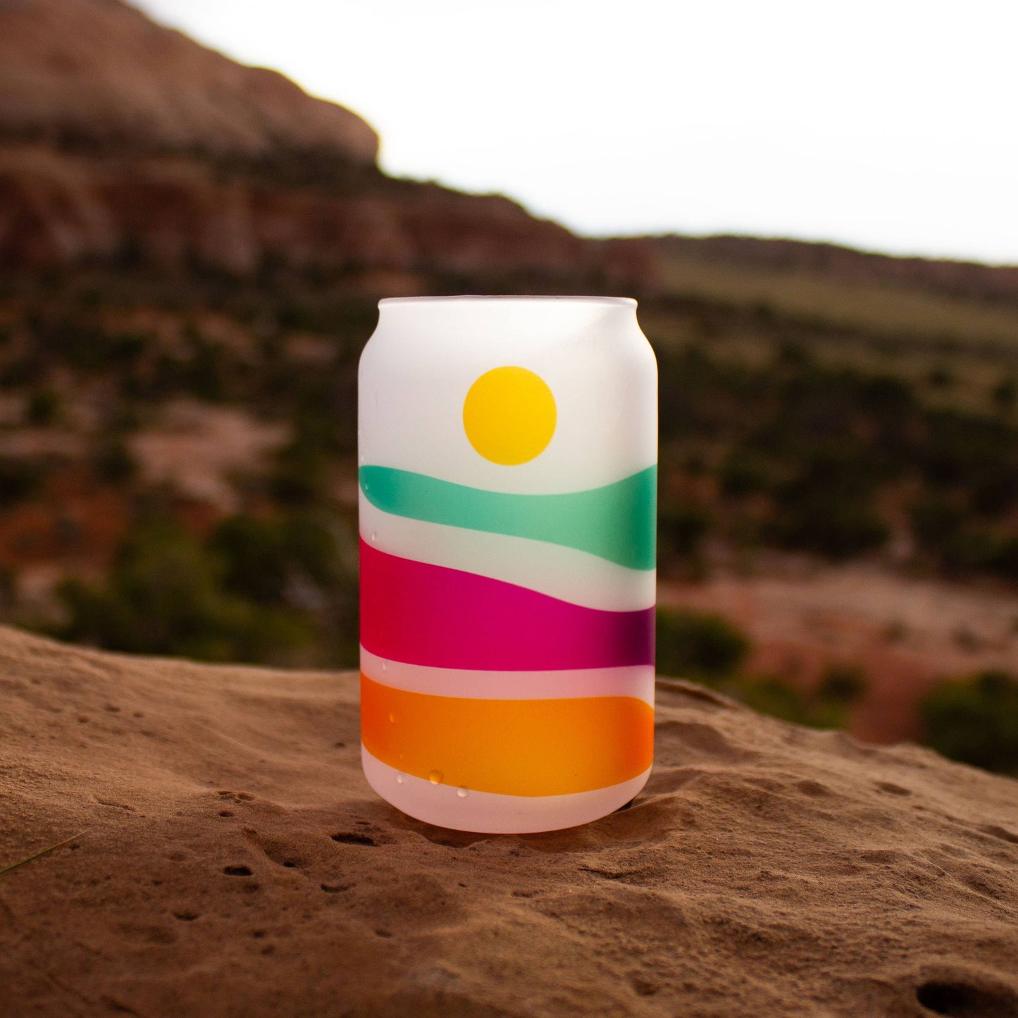 Colorful Mountain Beer Glass - Colorful Glassware