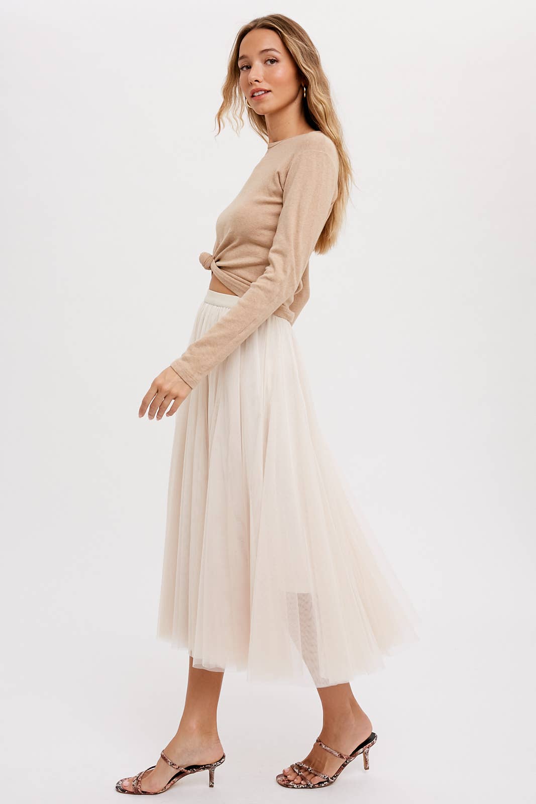 Tulle Midi Skirt