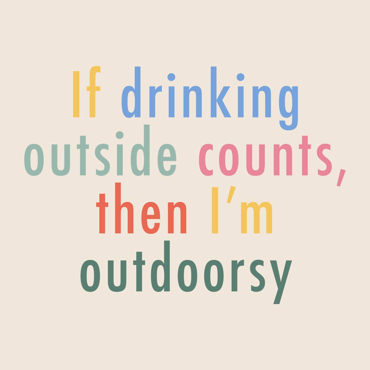 Funny Cocktail Napkins | I'm Outdoorsy - 20ct