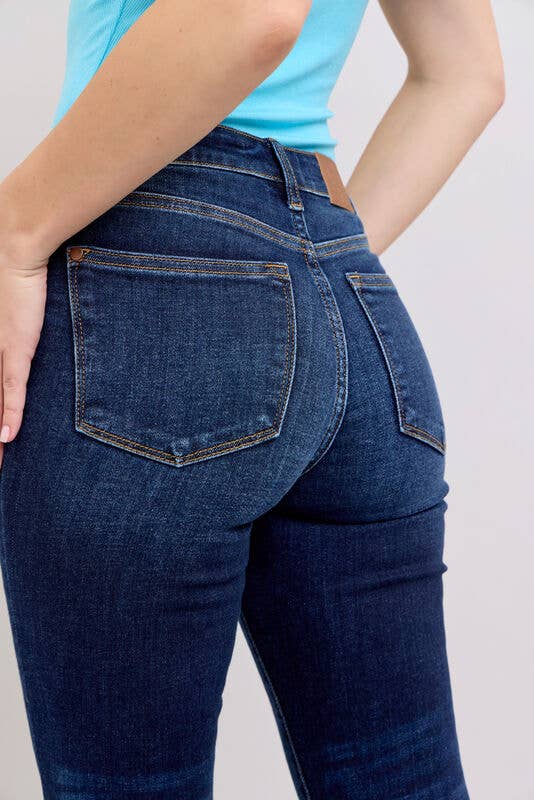 High Waisted Dark Wash Bootcut 32”