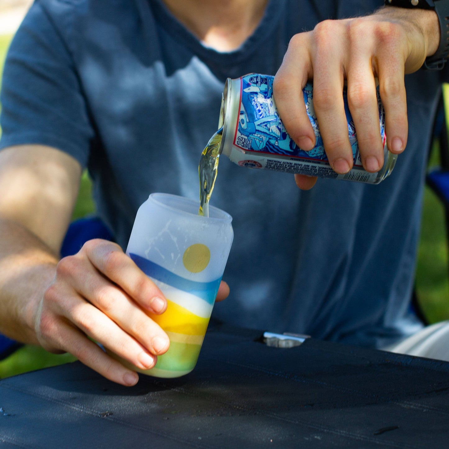 Colorful Mountain Beer Glass - Colorful Glassware