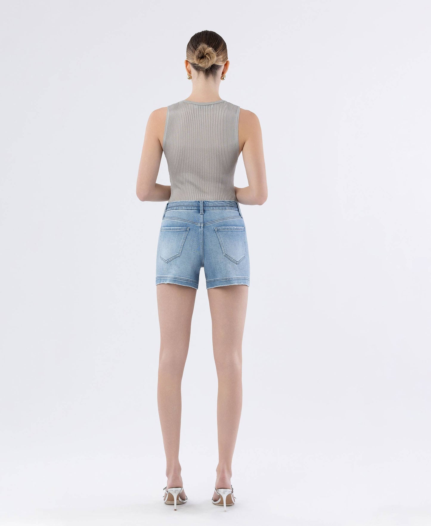 High Rise Shorts w/ Patch Pockets