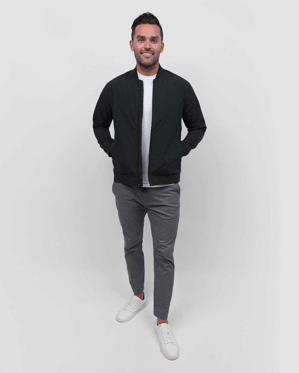 Men's Lightweight Bomber Jacket for Casual Wear